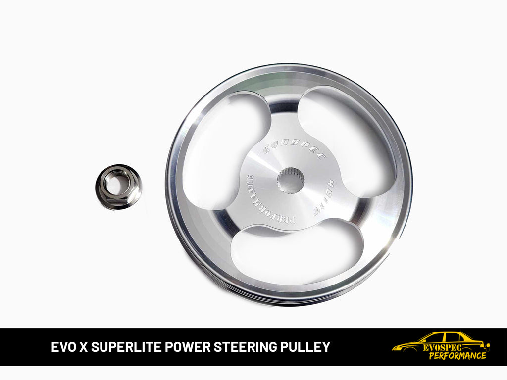 Evo X Superlite Power Steering Pulley image 0