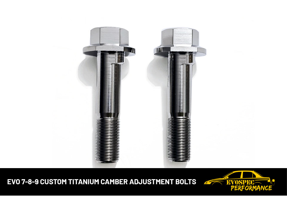 Evo 7-8-9 Custom titanium camber adjustment bolts image 1