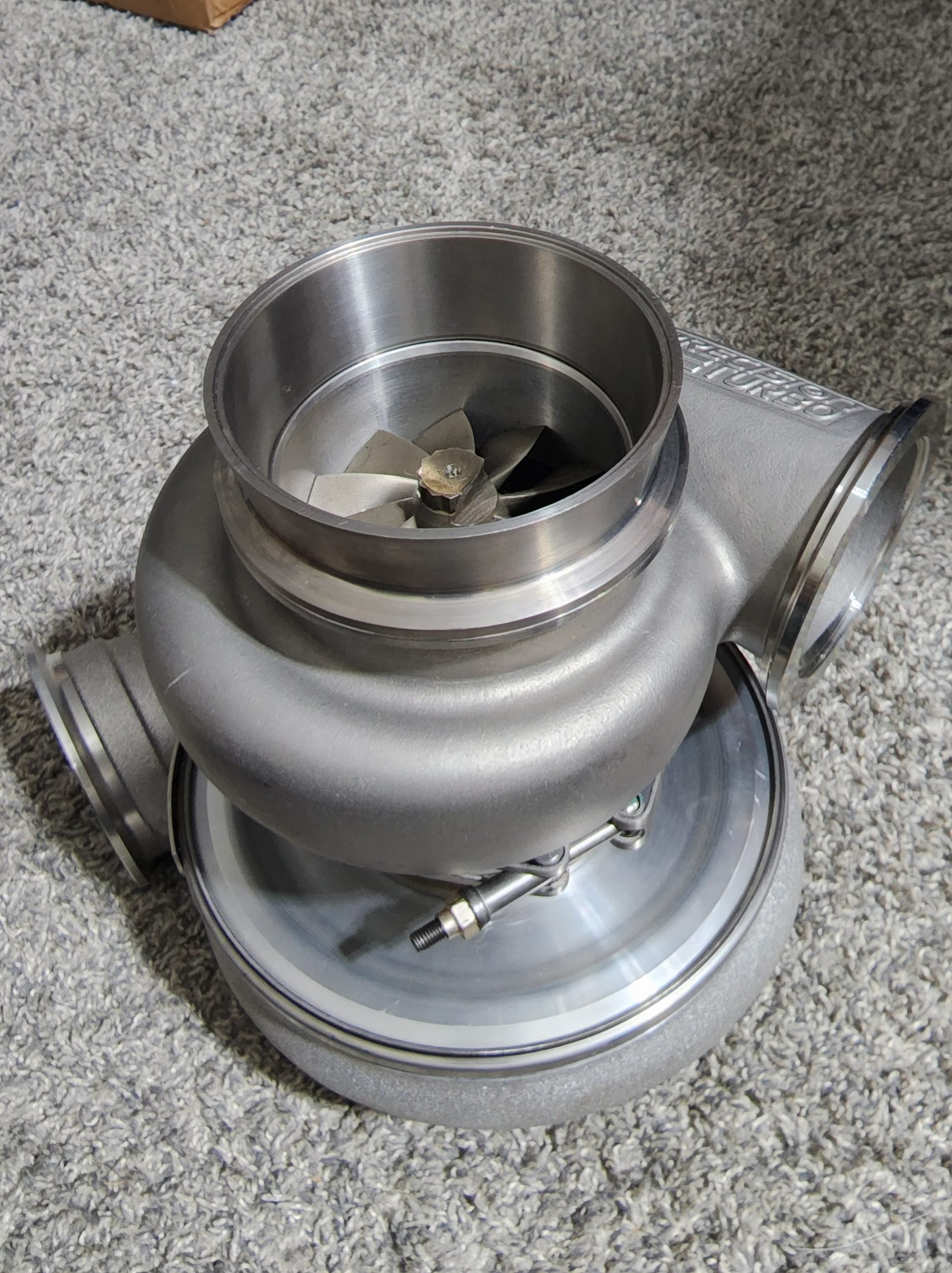 PTE sportsman V-band turbine housing flange to 4.0 inch tubing image 2