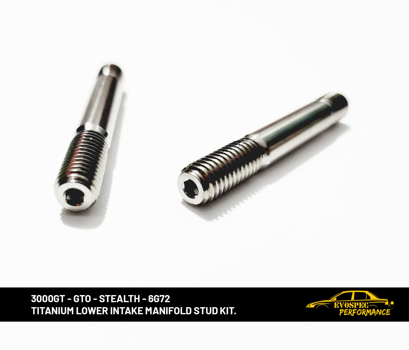 3000GT/ GTO / Stealth / 6G72 Titanium lower intake manifold stud kit image 1