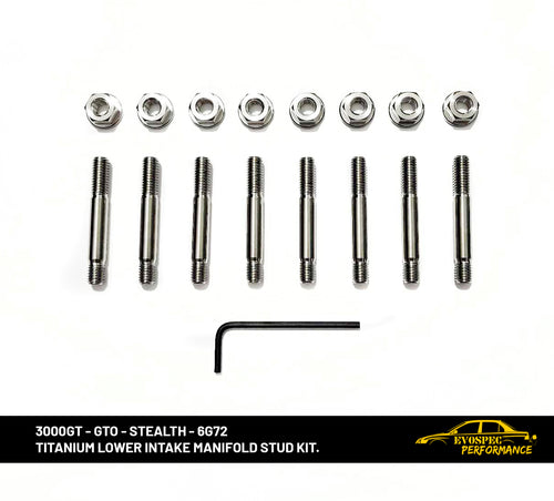 3000GT/ GTO / Stealth / 6G72 Titanium lower intake manifold stud kit image 0