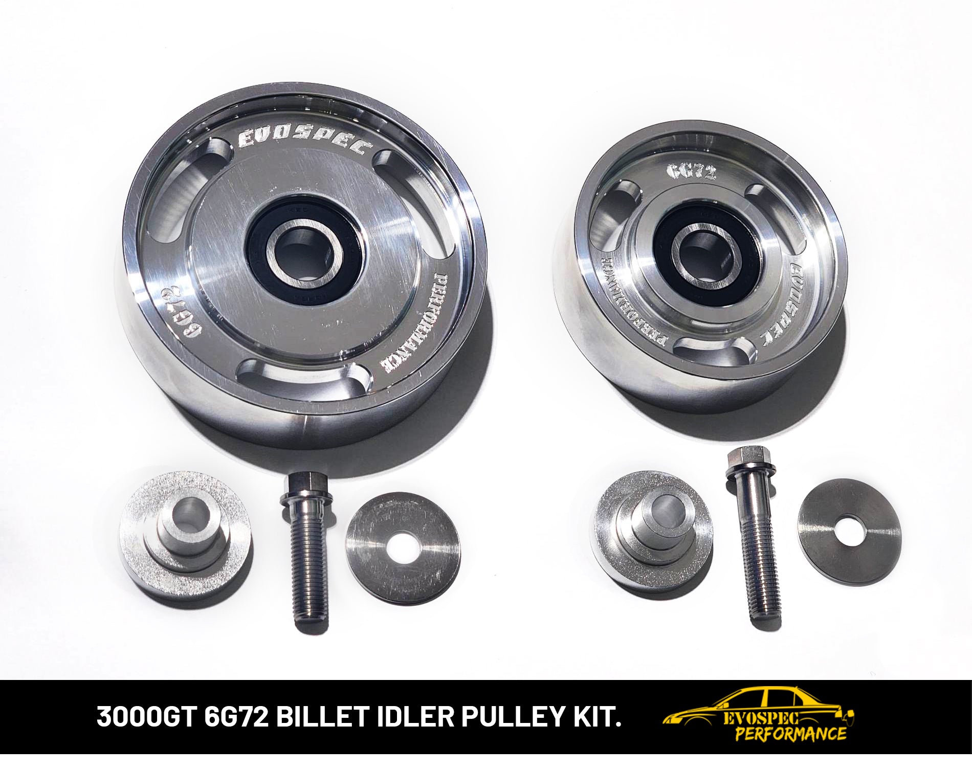 EvoSpec Performance 3000GT 6G72 billet idler pulley kit. image 0