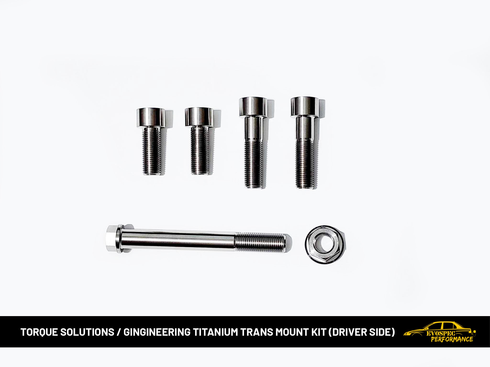 Torque solutions / Gingineering titanium trans mount kit (driver side) image 0