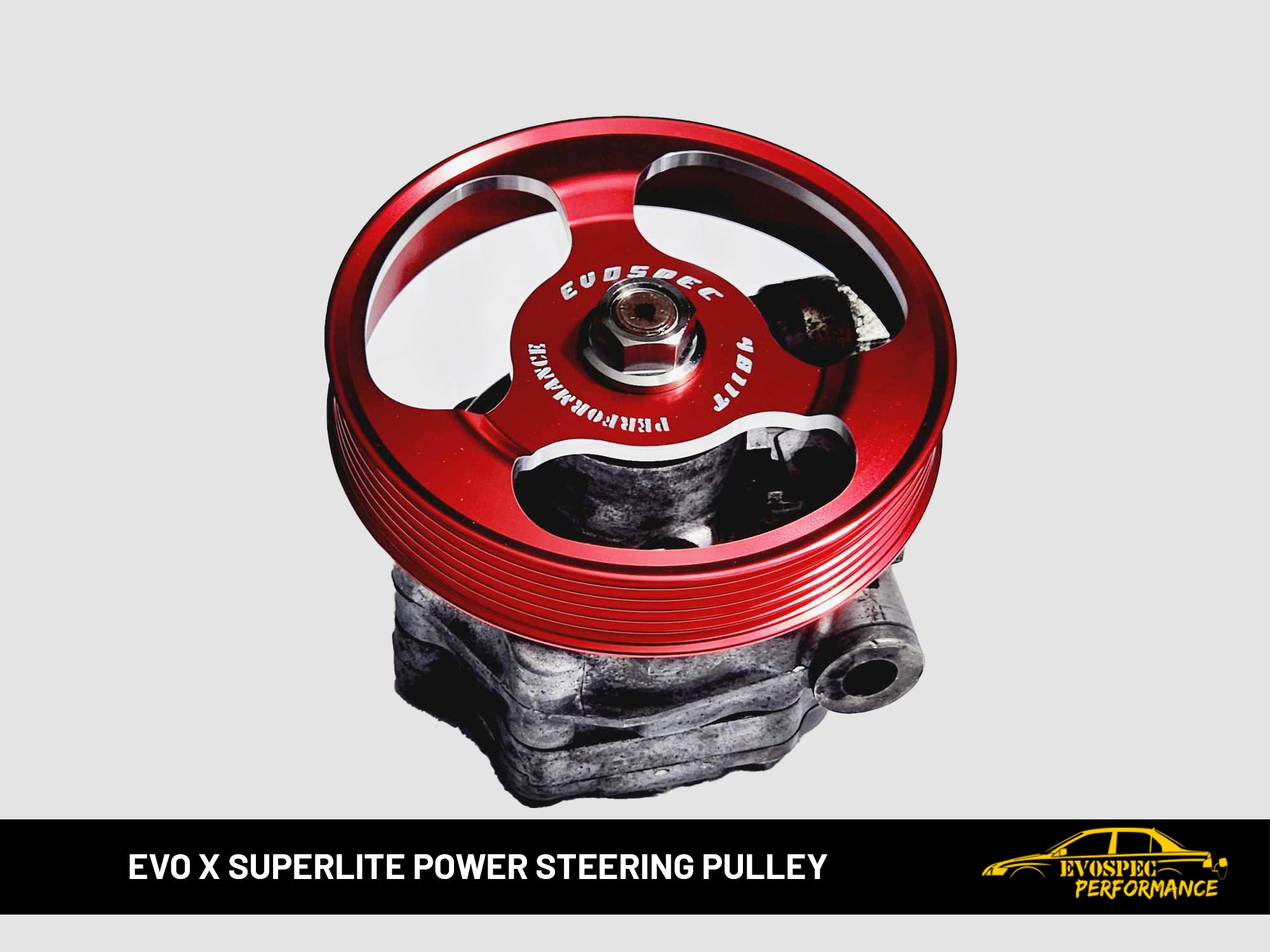 Evo X Superlite Power Steering Pulley image 8