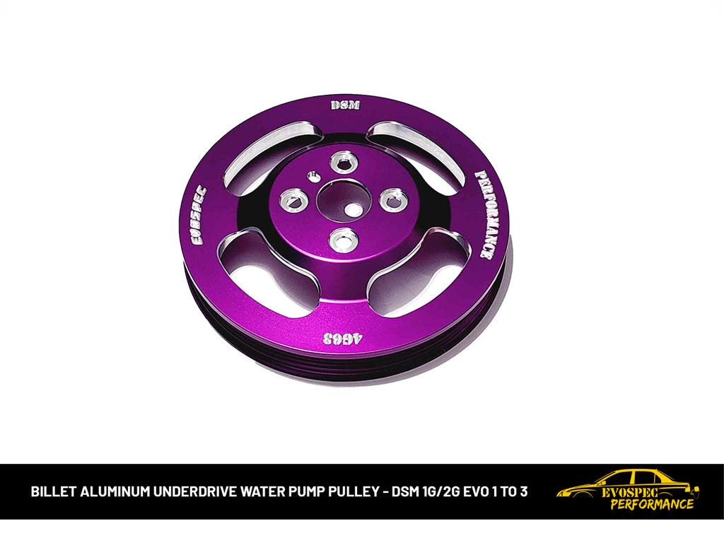 Billet Aluminum Underdrive Water Pump Pulley - DSM 1G/2G Evo 1 to 3 image 2