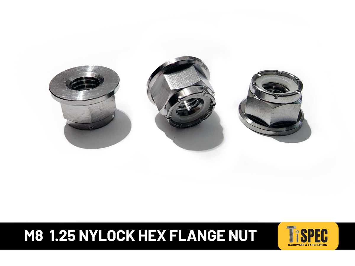 M8 1.25 Nylock Hex Flange Nut image 0
