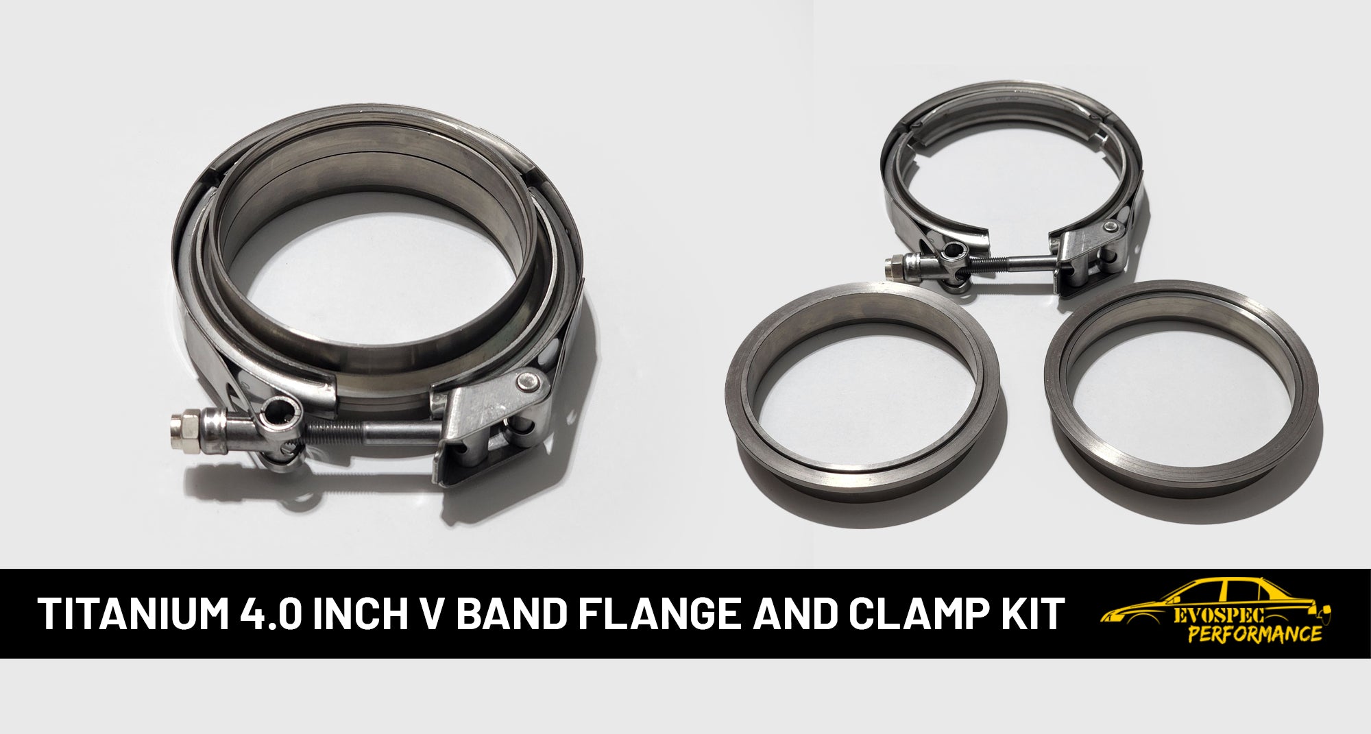 4.0 inch V band flange and clamp kit image 0