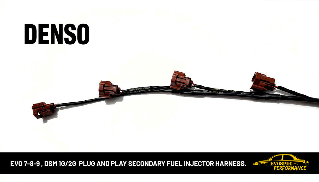 Evo 7-8-9 plug and play secondary fuel injector harness - Denso image
