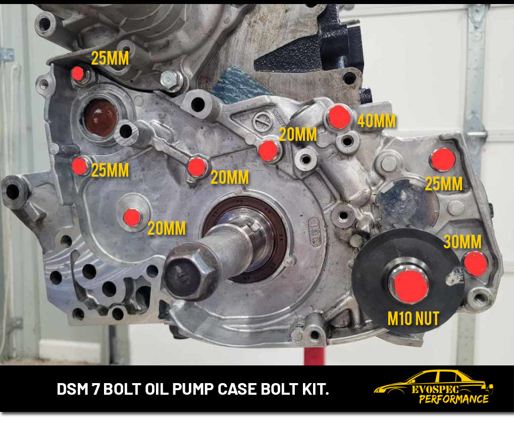 DSM 1G/2G 7 bolt oil pump case bolt kit image 1