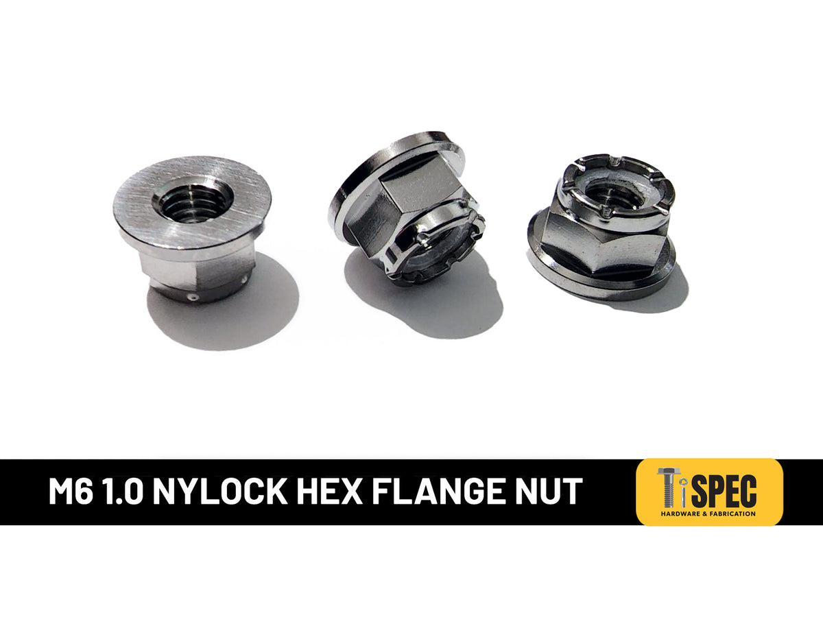 M6 1.0 Nylock Hex Flange Nut image 0