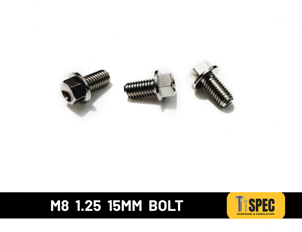 M8 Hex flange Bolt 1.25 15mm image 0