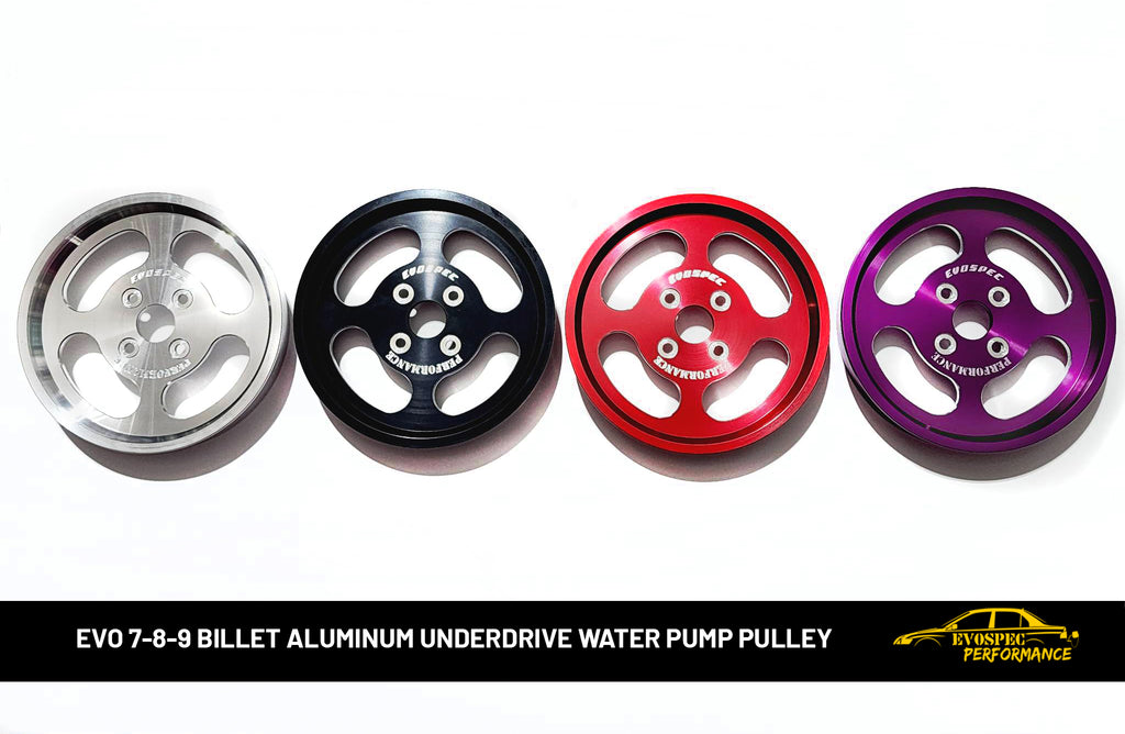 Billet Aluminum Underdrive Water Pump Pulley - Evo 4/5/6/7/8/9 image 0