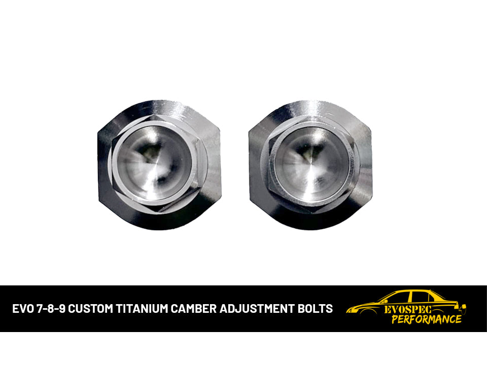Evo 7-8-9 Custom titanium camber adjustment bolts image 2