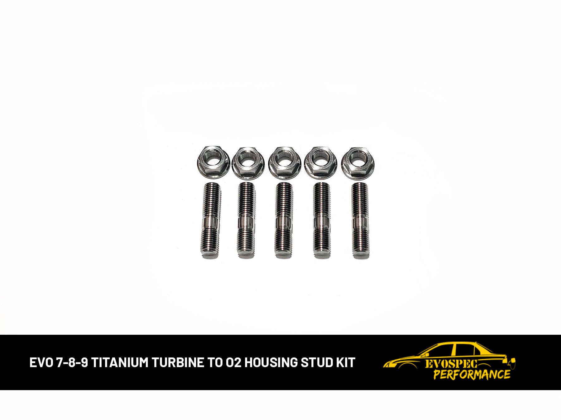Evo 7-8-9 Titanium Turbine to O2 Housing stud kit image 0