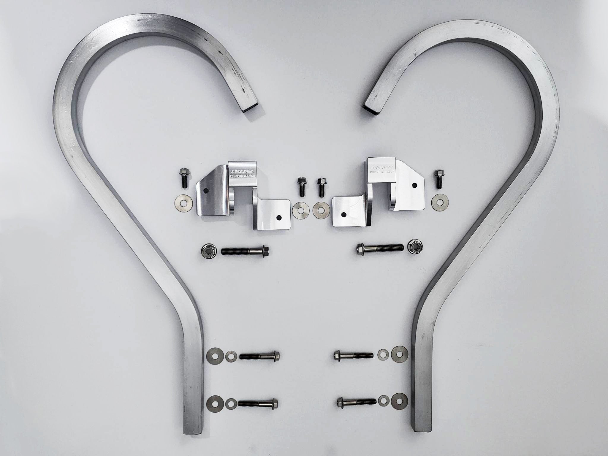 Aluminum trunk arms, billet aluminum hinge brackets, and complete titanium hardware. Evo 7/8/9 image 0