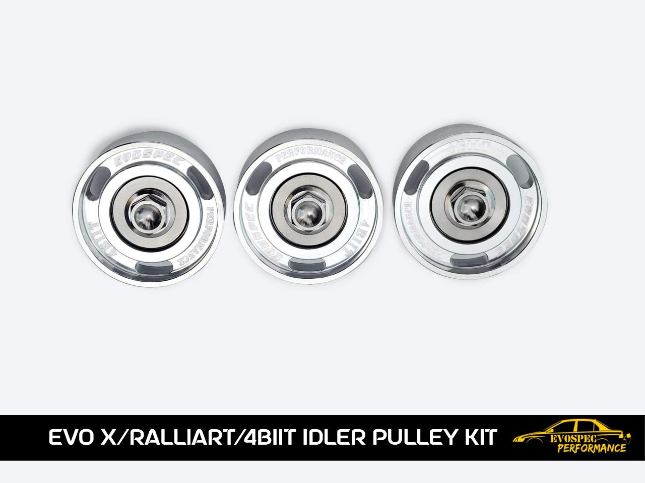 Evo X / ralliart 4B11T billet idler pulley kit. image 1