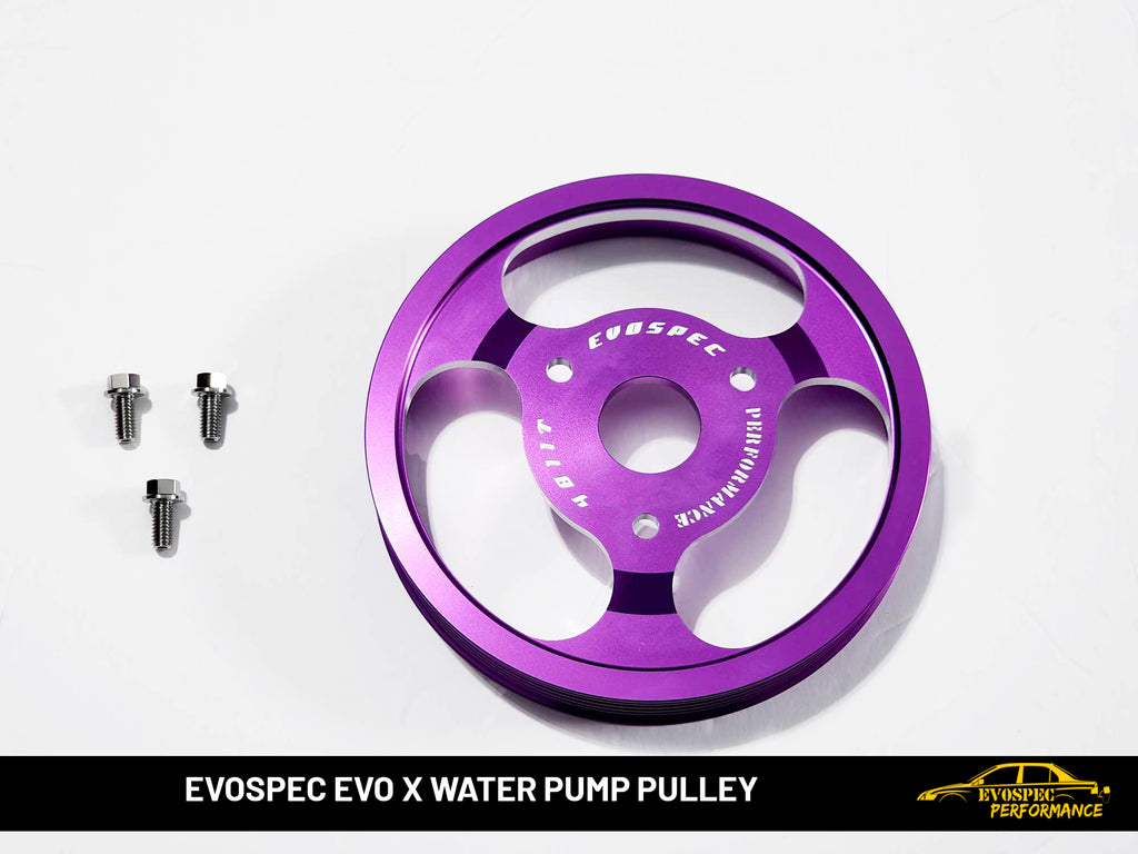 Evo X Underdrive Water Pump Pulley - Purple Anodized image