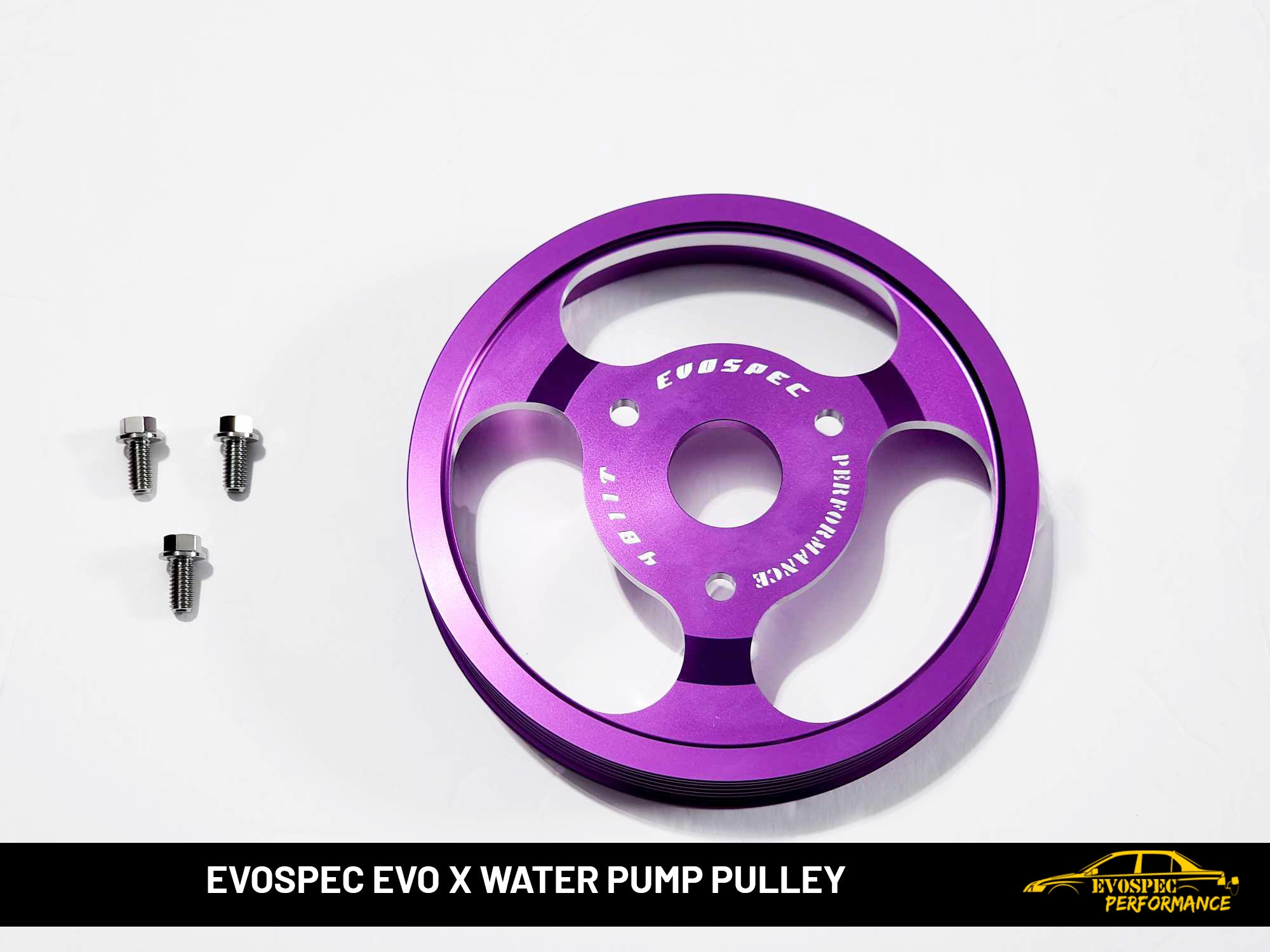 Evo X Underdrive Water Pump Pulley - Purple Anodized image