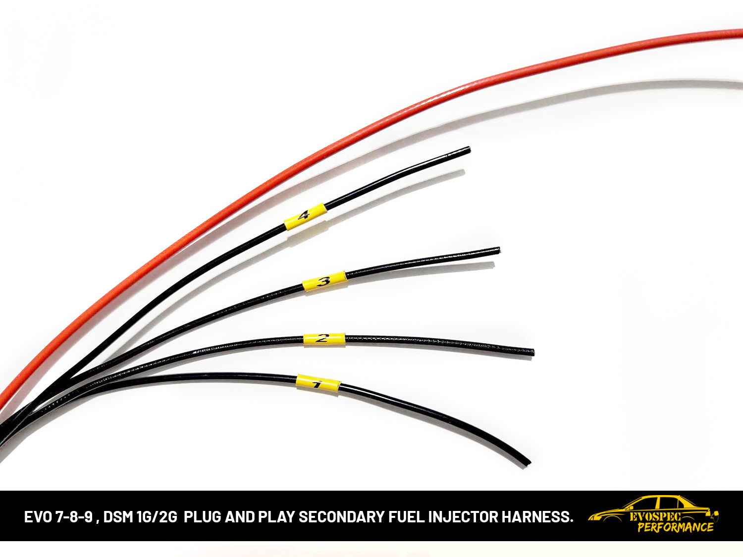 Evo 7-8-9 plug and play secondary fuel injector harness image 3