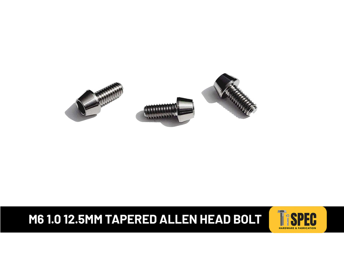 M6 1.0 12.5mm Tapered Allen Head Bolt image 0