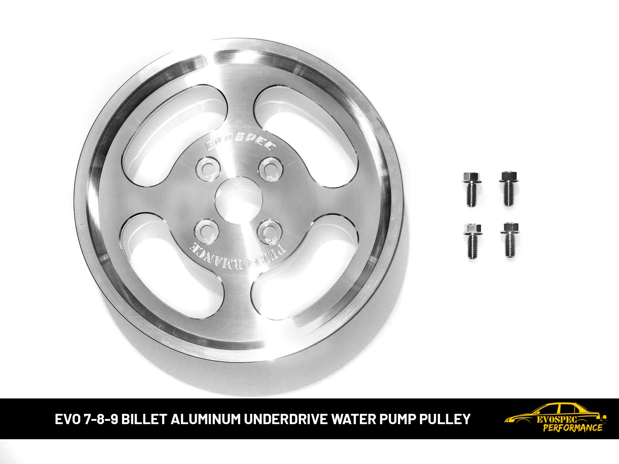 Billet Aluminum Underdrive Water Pump Pulley - Evo 4/5/6/7/8/9 image 6