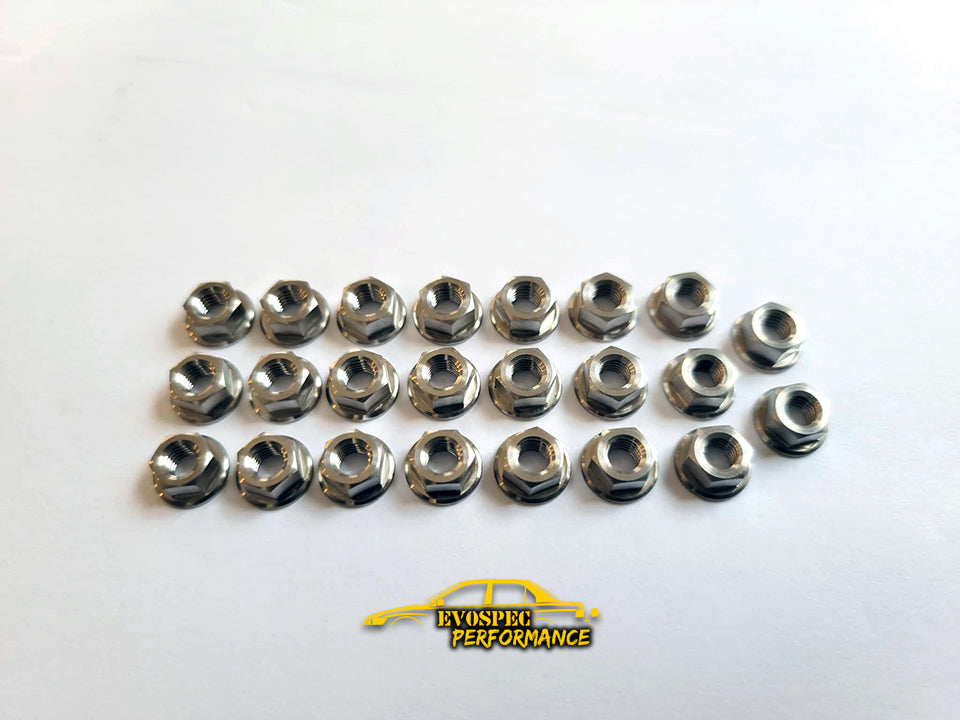 Evo 7/8/9 Titanium COMPLETE Fuel Tank Nut kit image 1