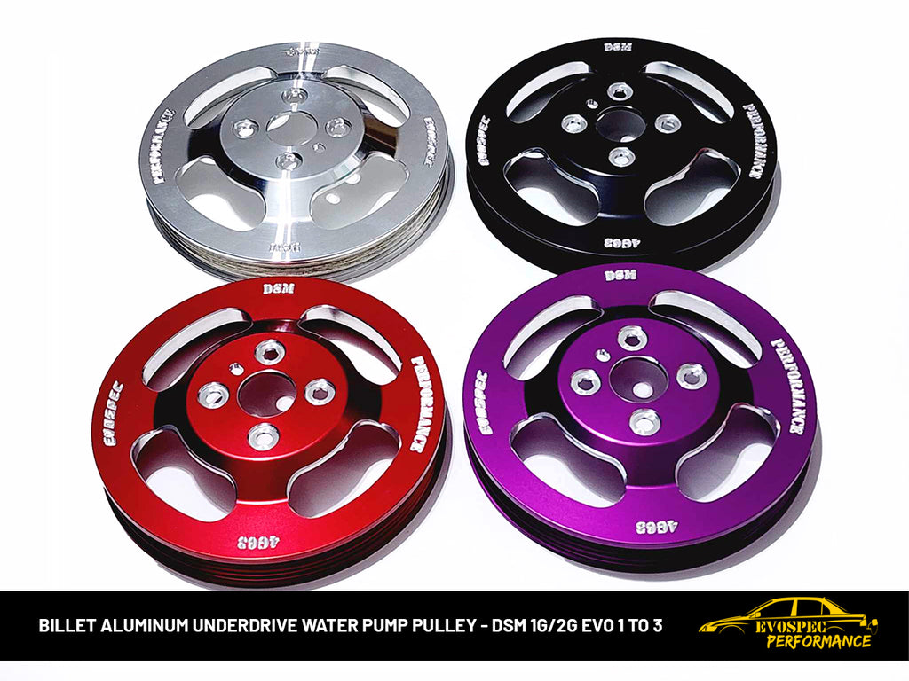 Billet Aluminum Underdrive Water Pump Pulley - DSM 1G/2G Evo 1 to 3 image 0