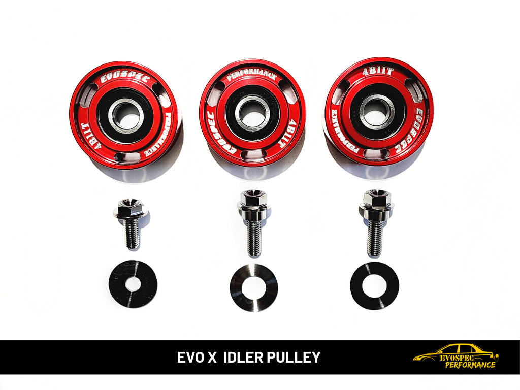 Evo X / ralliart 4B11T billet idler pulley kit. image 3