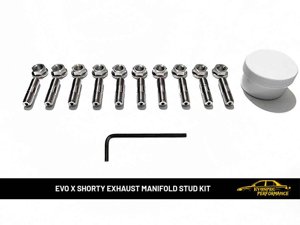 EVO 10 / X  Titanium shorty exhaust manifold stud kit gen3 image 0
