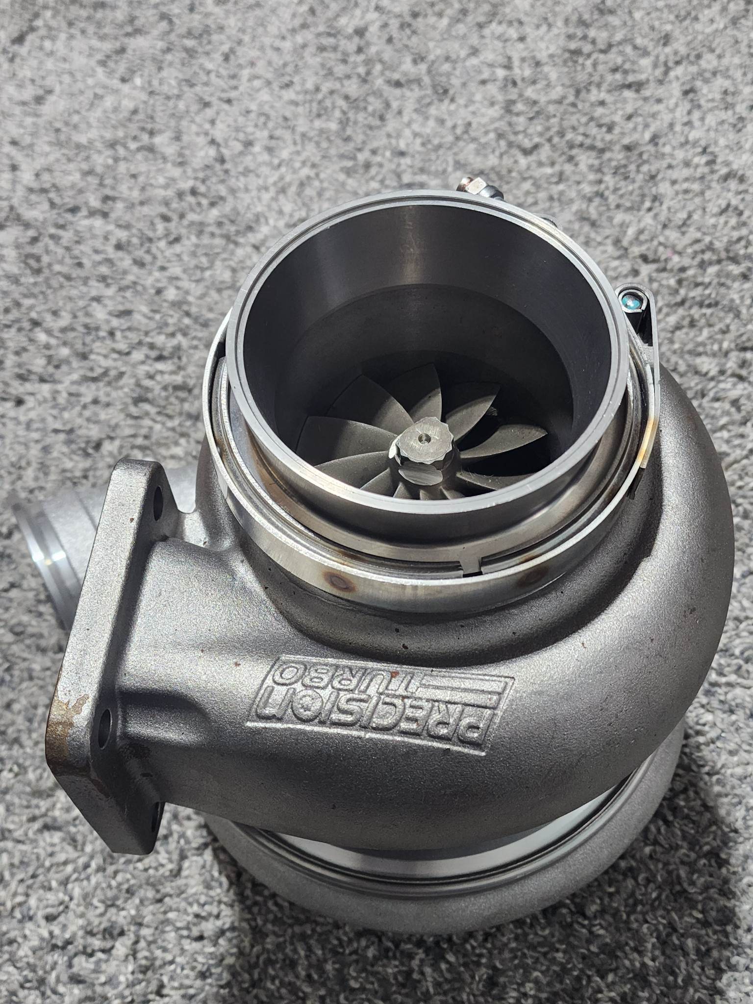 PTE sportsman T4 twin scroll turbine housing flange to 4.0 tubing. image 1