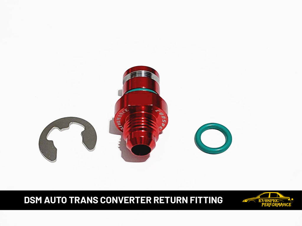 DSM Auto trans converter return fitting - Red Anodized image
