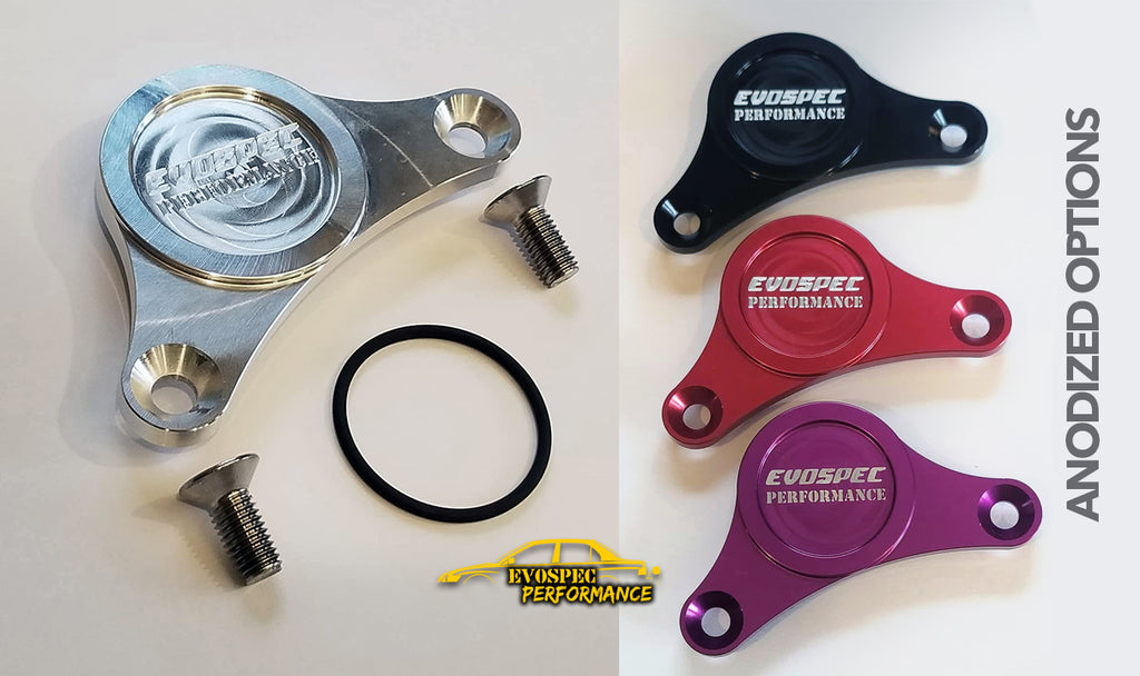 EvoSpec Performance Billet Exhaust Cam Housing delete kit. image 0