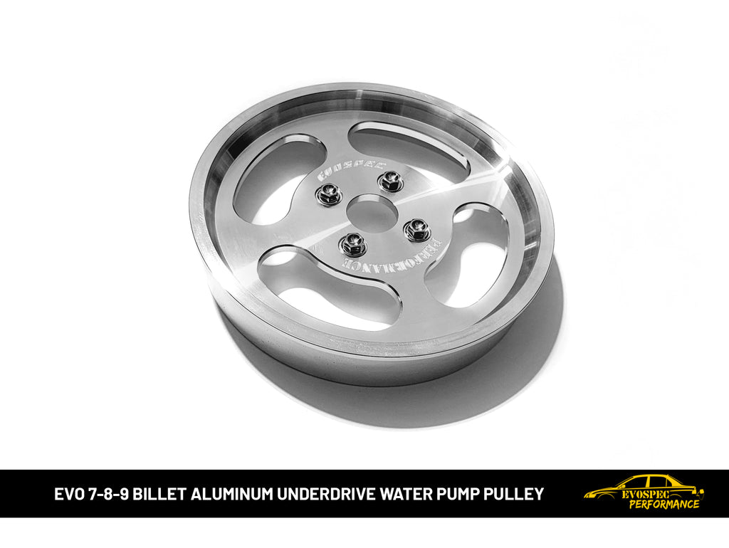 Billet Aluminum Underdrive Water Pump Pulley - Evo 4/5/6/7/8/9 image 5