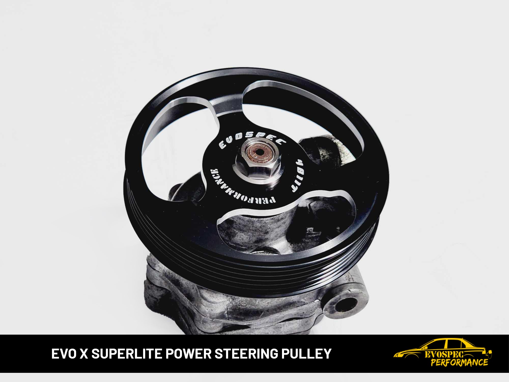 Evo X Superlite Power Steering Pulley image 1