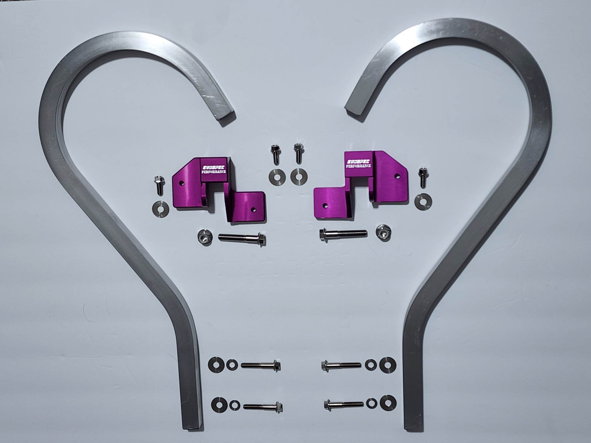Aluminum trunk arms, billet aluminum hinge brackets, and complete titanium hardware. Evo 7/8/9 image