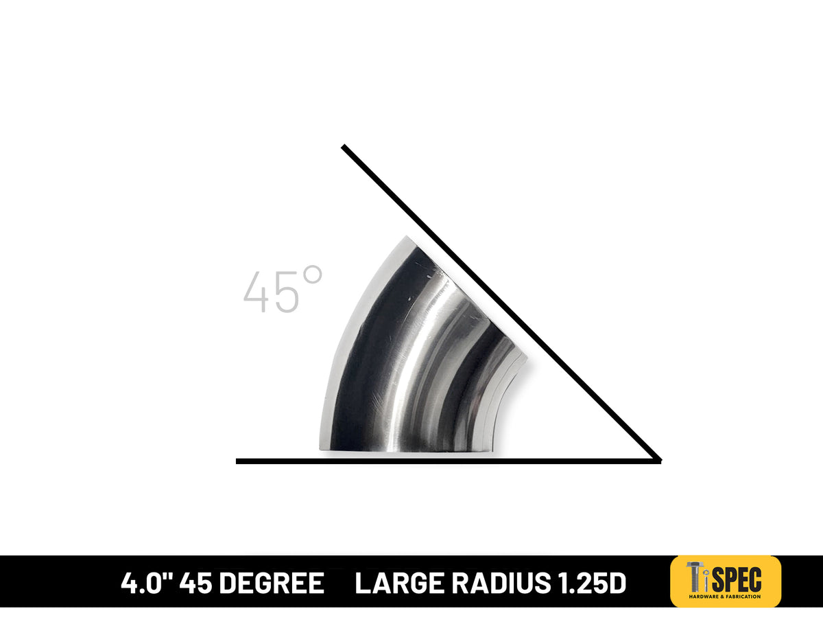 Titanium 4.0 |  45 degree elbow | 1.25D Radius image 0