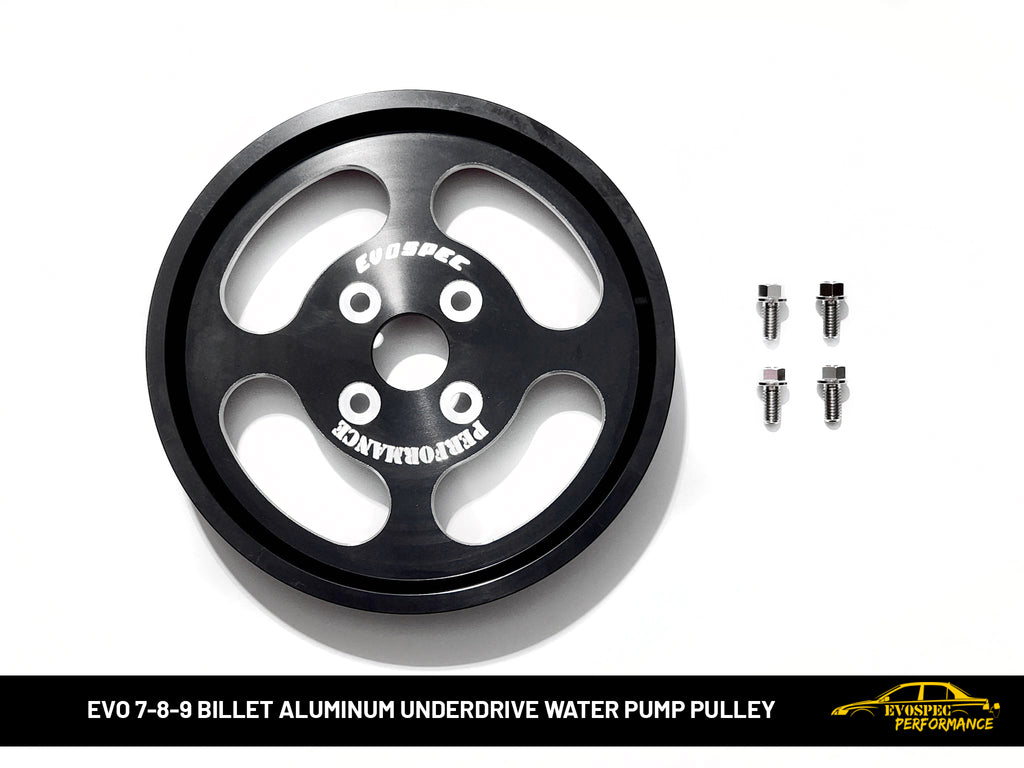 Billet Aluminum Underdrive Water Pump Pulley - Evo 4/5/6/7/8/9 image 7