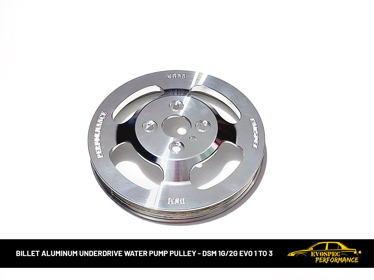 Billet Aluminum Underdrive Water Pump Pulley - DSM 1G/2G Evo 1 to 3 image 4