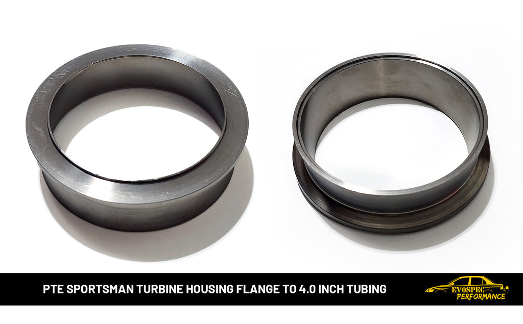 PTE sportsman T4 twin scroll turbine housing flange to 4.0 tubing. image 0