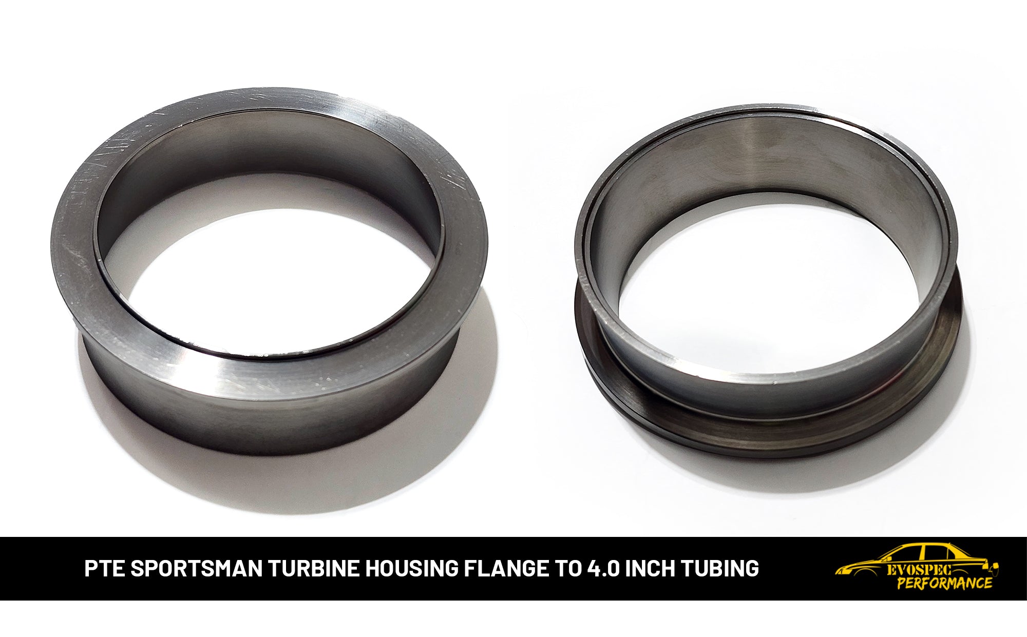 PTE sportsman T4 twin scroll turbine housing flange to 4.0 tubing. image 0