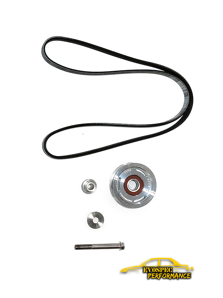 Billet Aluminum Power Steering Delete Pulley Kit - Evo 4/5/6/7/8/9 image 1