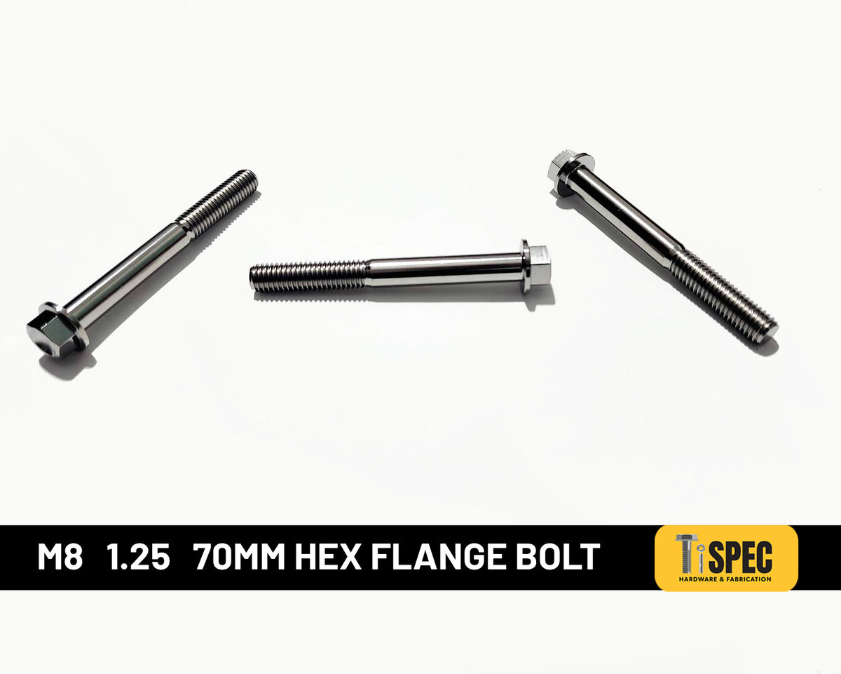 M8 Hex flange Bolt 1.25 70mm image 0