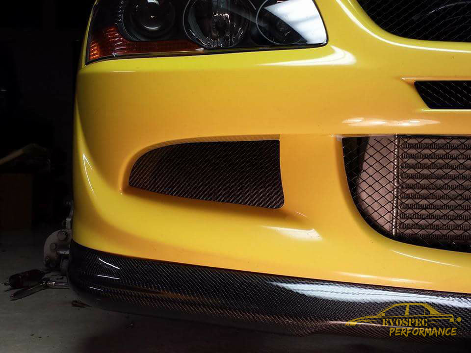 Carbon Fiber  Bumper Block Off Plates - EVO 8/9 image 0