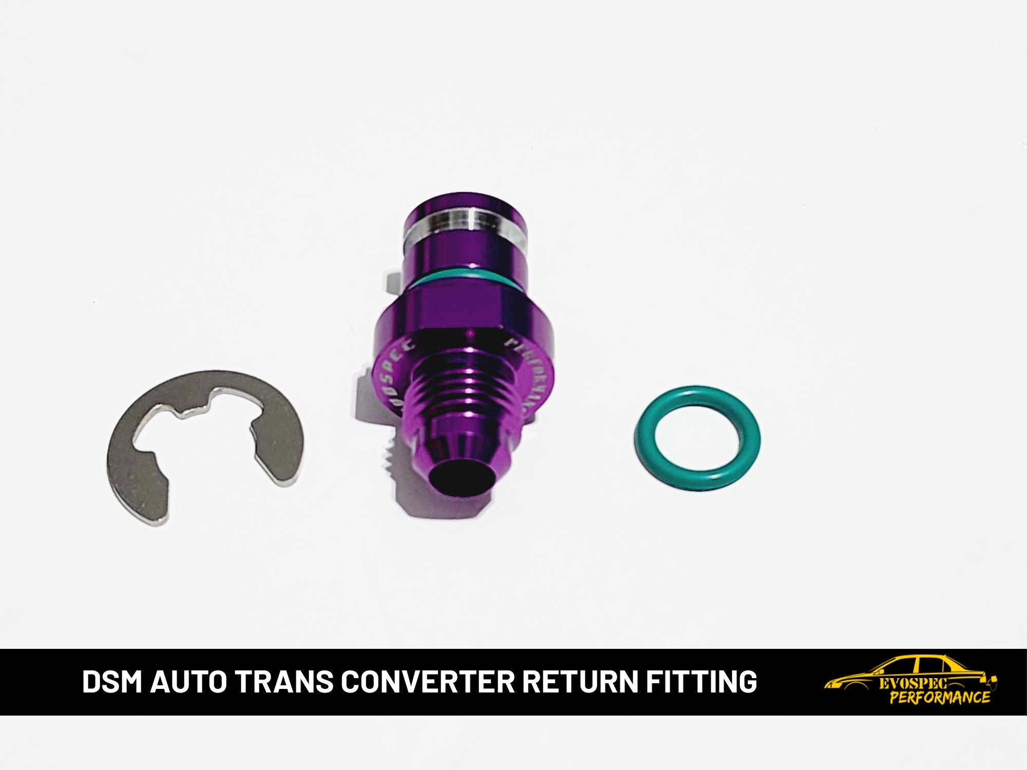 DSM Auto trans converter return fitting - Purple Anodized image