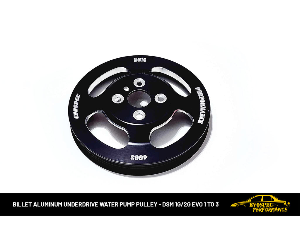 Billet Aluminum Underdrive Water Pump Pulley - DSM 1G/2G Evo 1 to 3 image 1