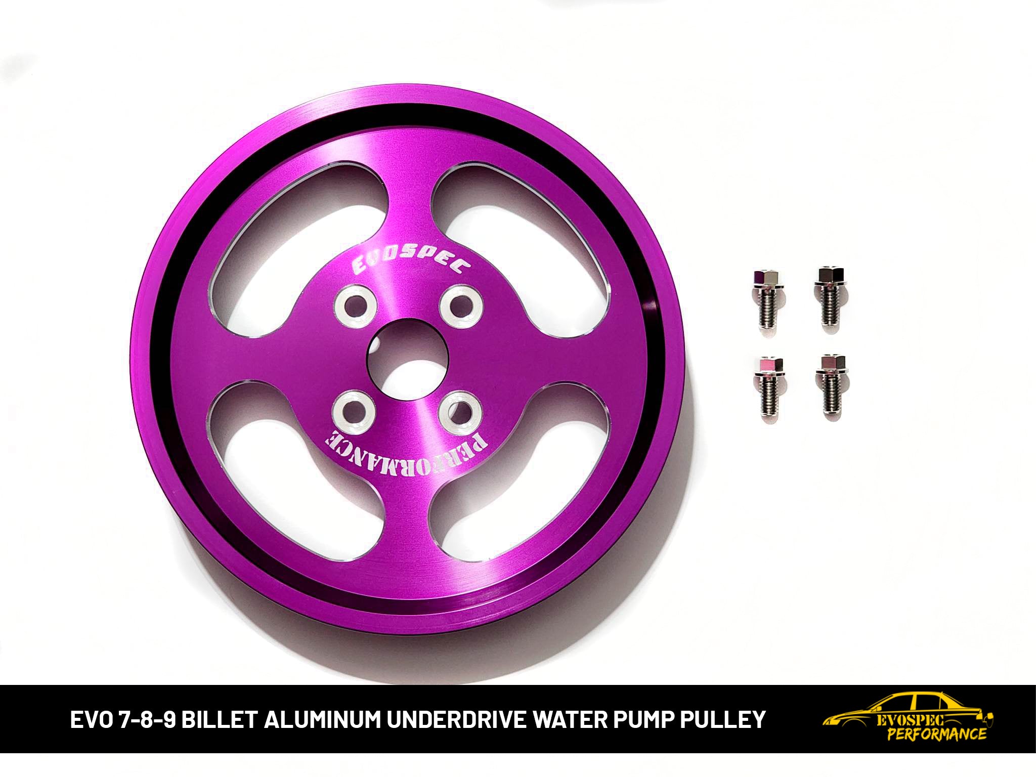 Billet Aluminum Underdrive Water Pump Pulley - Evo 4/5/6/7/8/9 image 1