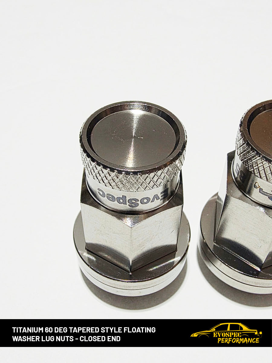 EvoSpec TITANIUM 60 degree tapered style floating washer lug nuts
