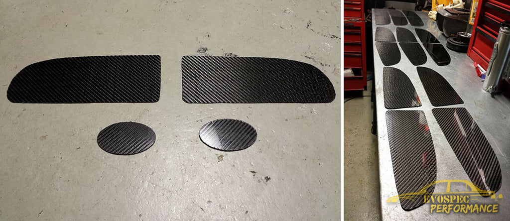 Carbon Fiber  Bumper Block Off Plates - EVO 8/9 image 1