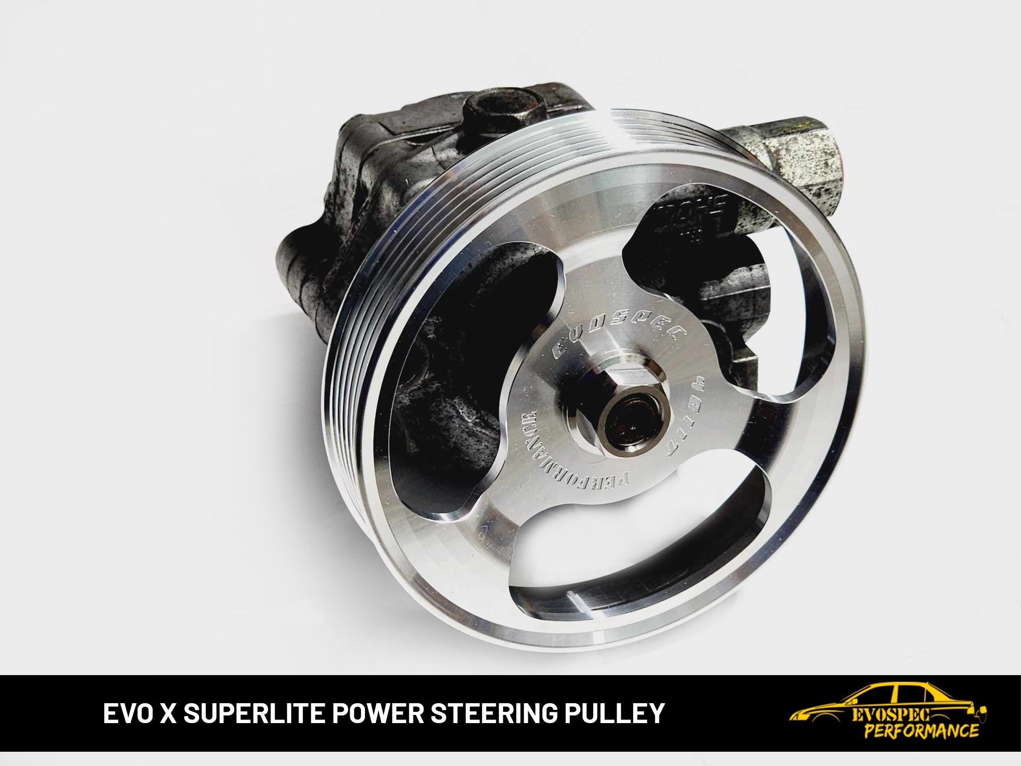 Evo X Superlite Power Steering Pulley image 7