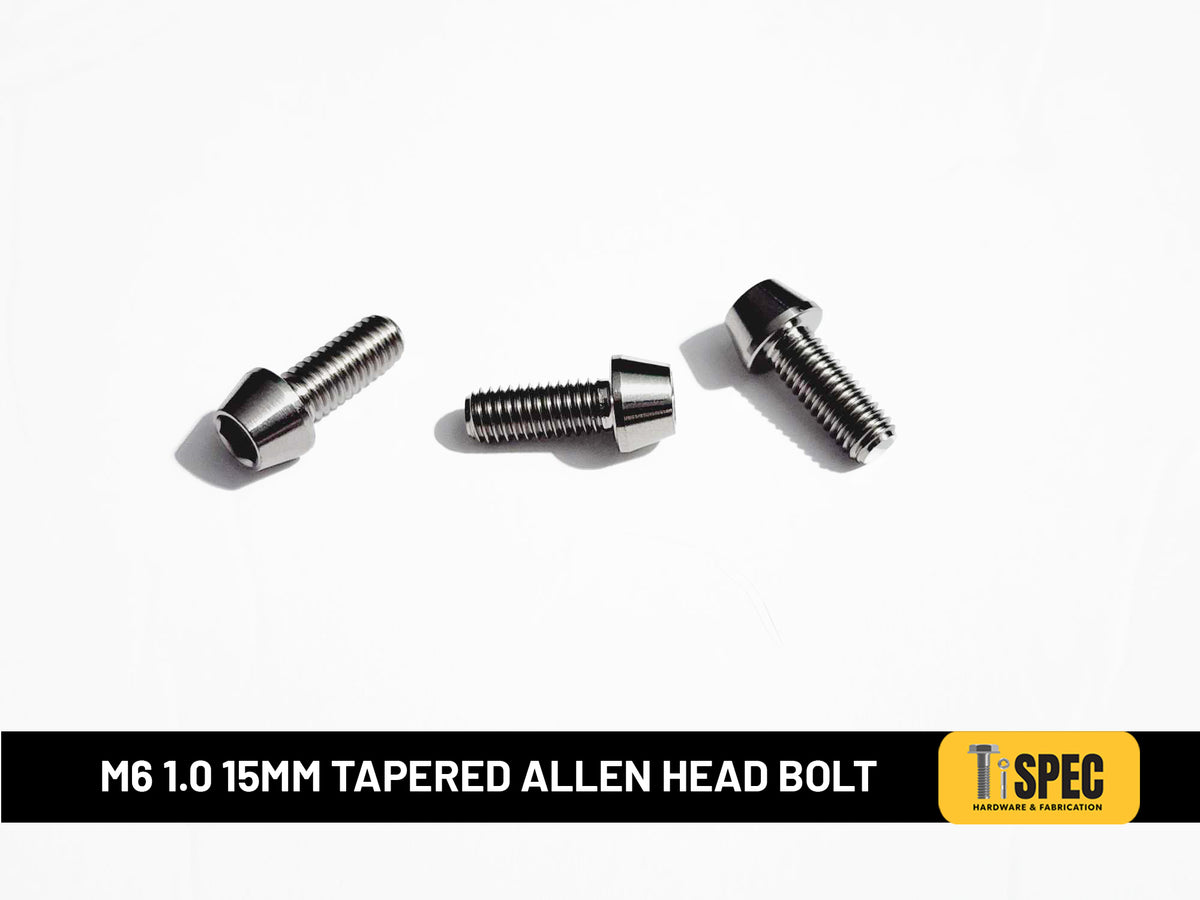 M6 1.0 15mm Tapered Allen Head Bolt image 0
